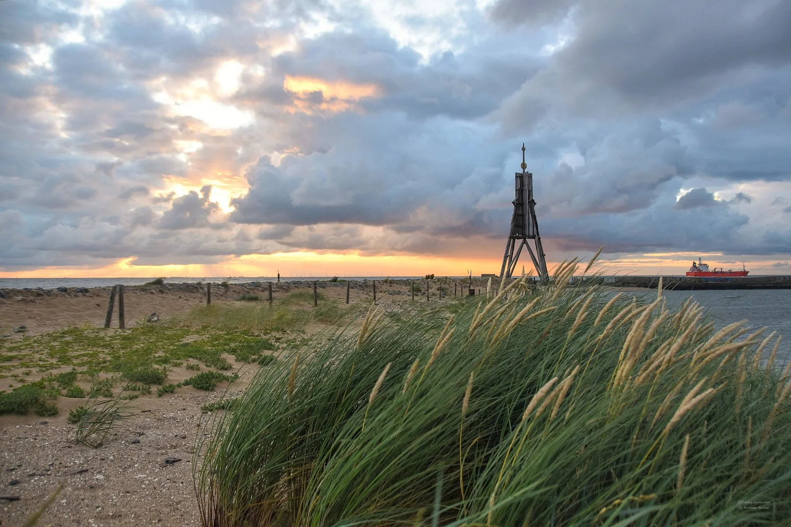 Kugelbake und Dünen in Cuxhaven-Döse